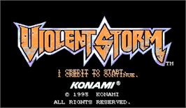 Title screen of Violent Storm on the Arcade.