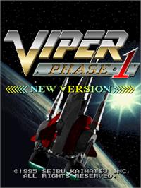 Title screen of Viper Phase 1 on the Arcade.