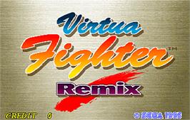 Title screen of Virtua Fighter Remix on the Arcade.