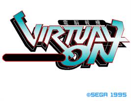 Title screen of Virtual On Cyber Troopers on the Arcade.