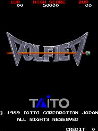 Title screen of Volfied on the Arcade.