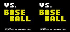 Title screen of Vs. BaseBall on the Arcade.