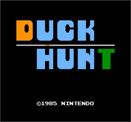 Title screen of Vs. Duck Hunt on the Arcade.