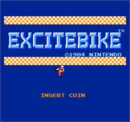 Title screen of Vs. Excitebike on the Arcade.
