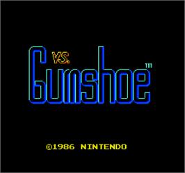 Title screen of Vs. Gumshoe on the Arcade.