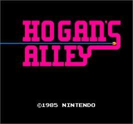 Title screen of Vs. Hogan's Alley on the Arcade.