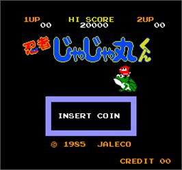 Title screen of Vs. Ninja Jajamaru Kun on the Arcade.