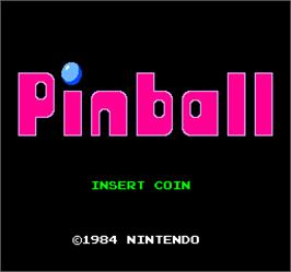 Title screen of Vs. Pinball on the Arcade.
