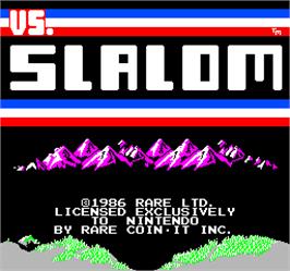 Title screen of Vs. Slalom on the Arcade.
