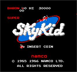 Title screen of Vs. Super SkyKid on the Arcade.