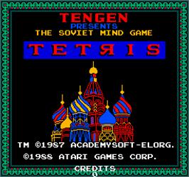 Title screen of Vs. Tetris on the Arcade.