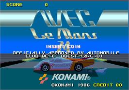 Title screen of WEC Le Mans 24 on the Arcade.