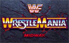 Title screen of WWF: Wrestlemania on the Arcade.