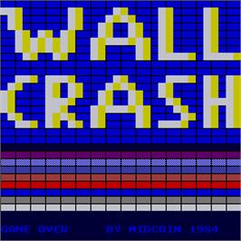 Title screen of Wall Crash on the Arcade.