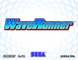 Title screen of Wave Runner on the Arcade.
