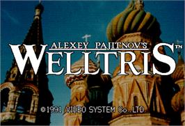 Title screen of Welltris on the Arcade.