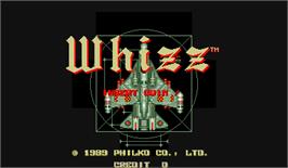 Title screen of Whizz on the Arcade.