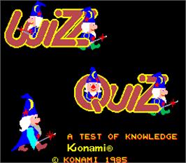 Title screen of Wizz Quiz on the Arcade.