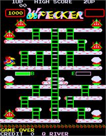 Title screen of Woodpecker on the Arcade.