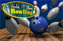 Title screen of World Class Bowling Deluxe on the Arcade.