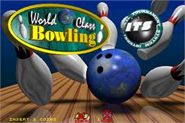 Title screen of World Class Bowling Tournament on the Arcade.
