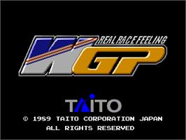 Title screen of World Grand Prix on the Arcade.