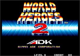 Title screen of World Heroes 2 on the Arcade.