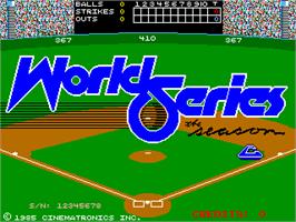 Title screen of World Series: The Season on the Arcade.