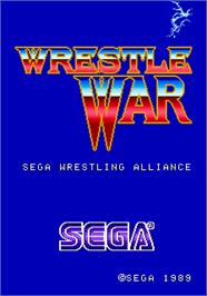 Title screen of Wrestle War on the Arcade.