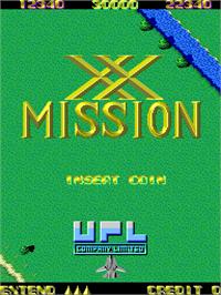 Title screen of XX Mission on the Arcade.