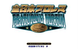 Title screen of Zen Nippon Pro-Wrestling Featuring Virtua on the Arcade.