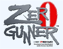 Title screen of Zero Gunner on the Arcade.