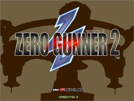 Title screen of Zero Gunner 2 on the Arcade.