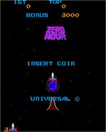 Title screen of Zero Hour on the Arcade.