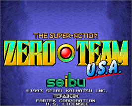 Title screen of Zero Team on the Arcade.