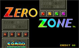 Title screen of Zero Zone on the Arcade.