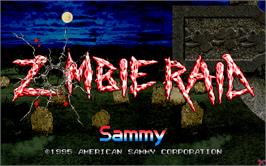 Title screen of Zombie Raid on the Arcade.