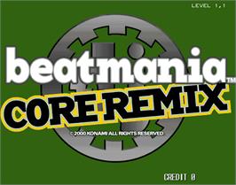 Title screen of beatmania CORE REMIX on the Arcade.