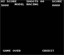 Title screen of unknown Model Racing gun game on the Arcade.