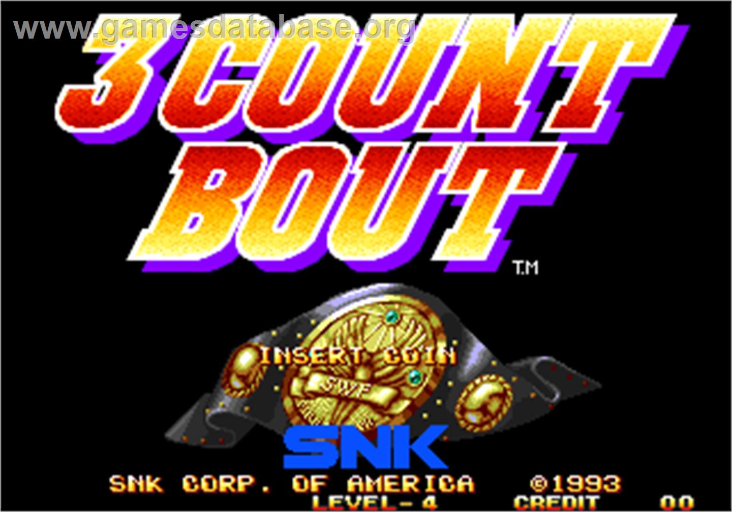 3 Count Bout / Fire Suplex - Arcade - Artwork - Title Screen
