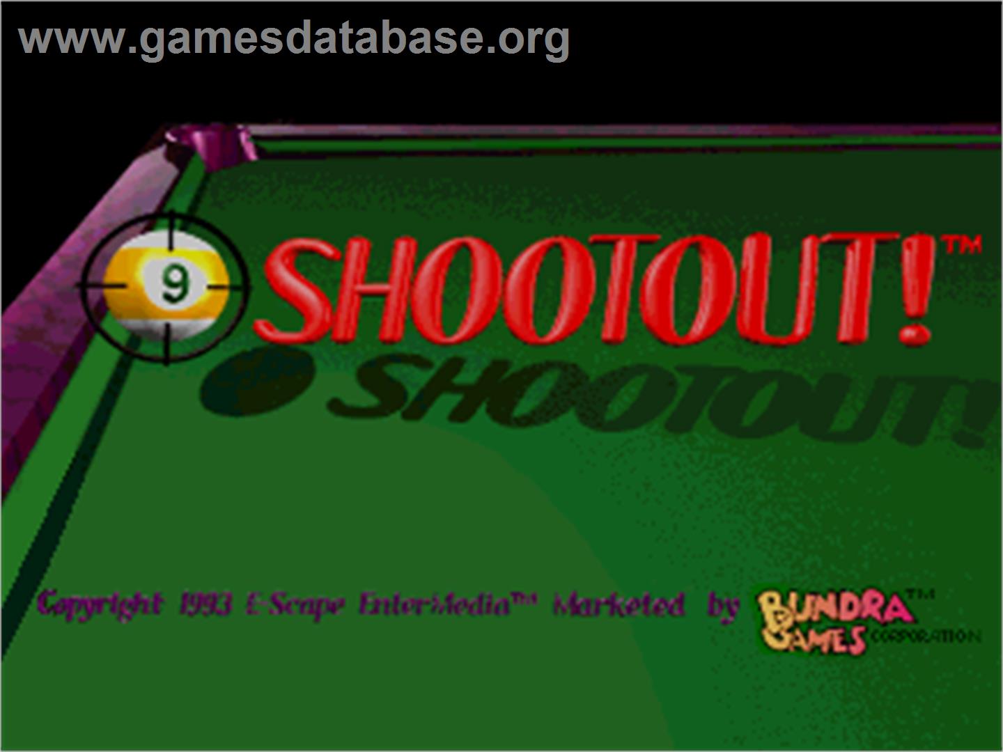 9-Ball Shootout - Arcade - Artwork - Title Screen