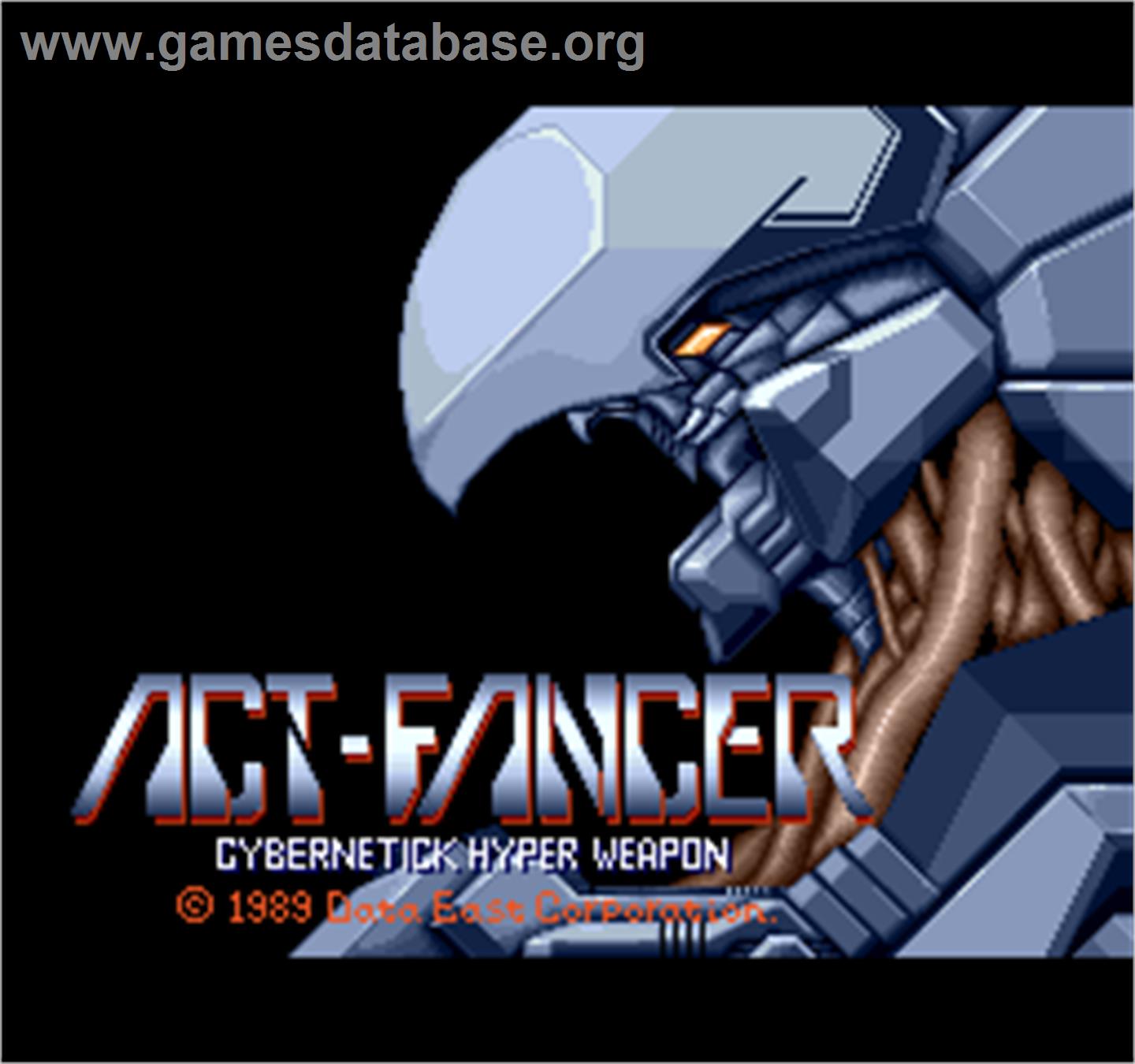 Act-Fancer Cybernetick Hyper Weapon - Arcade - Artwork - Title Screen