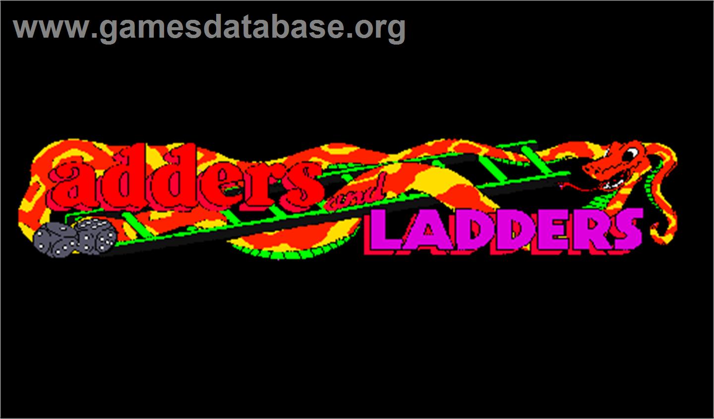 Adders and Ladders - Arcade - Artwork - Title Screen