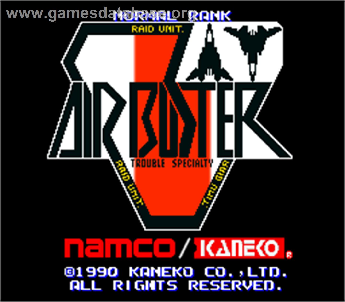 Air Buster: Trouble Specialty Raid Unit - Arcade - Artwork - Title Screen