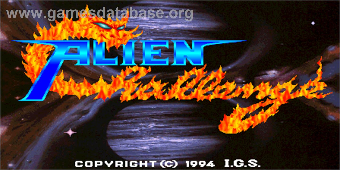 Alien Challenge - Arcade - Artwork - Title Screen