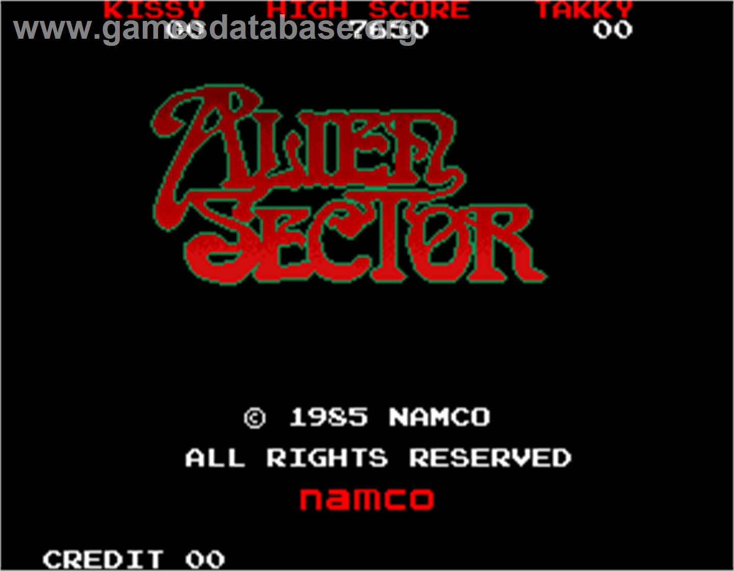 Alien Sector - Arcade - Artwork - Title Screen