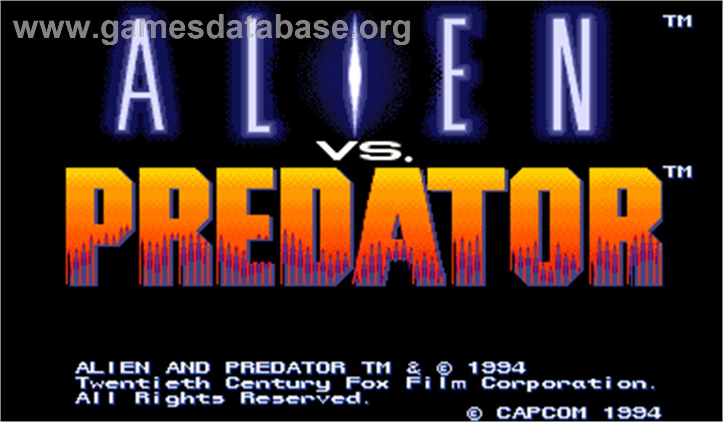 Alien vs. Predator - Arcade - Artwork - Title Screen