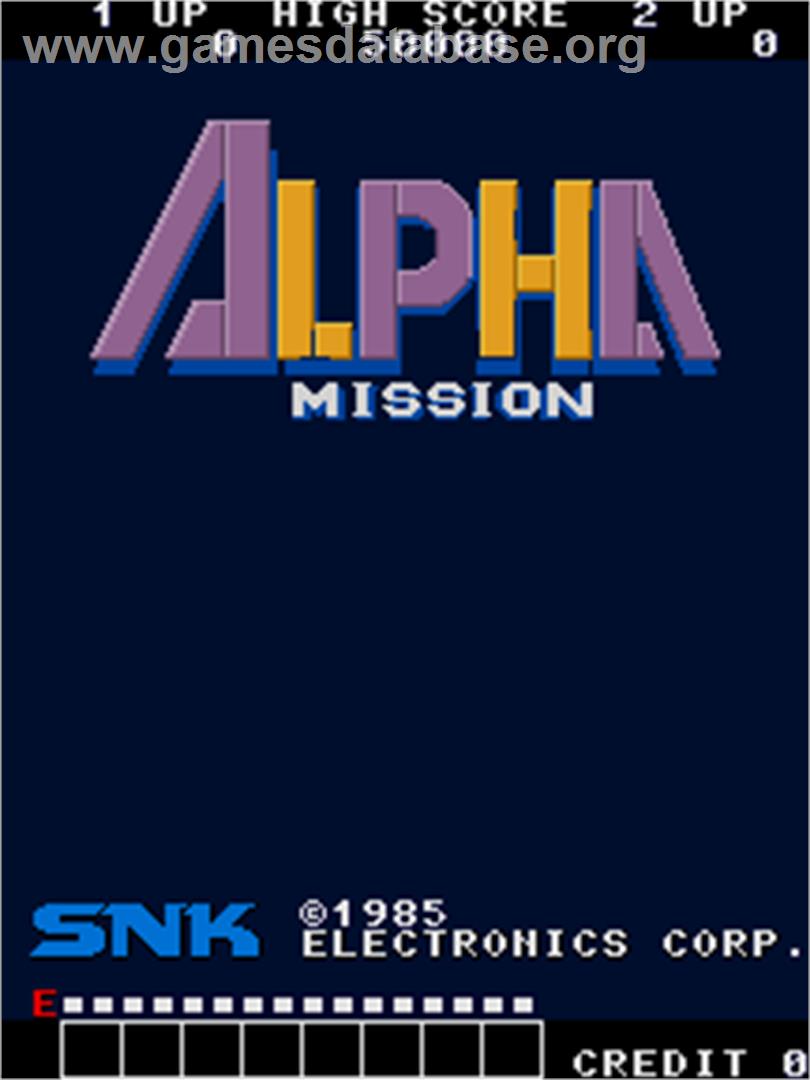 Alpha Mission - Arcade - Artwork - Title Screen