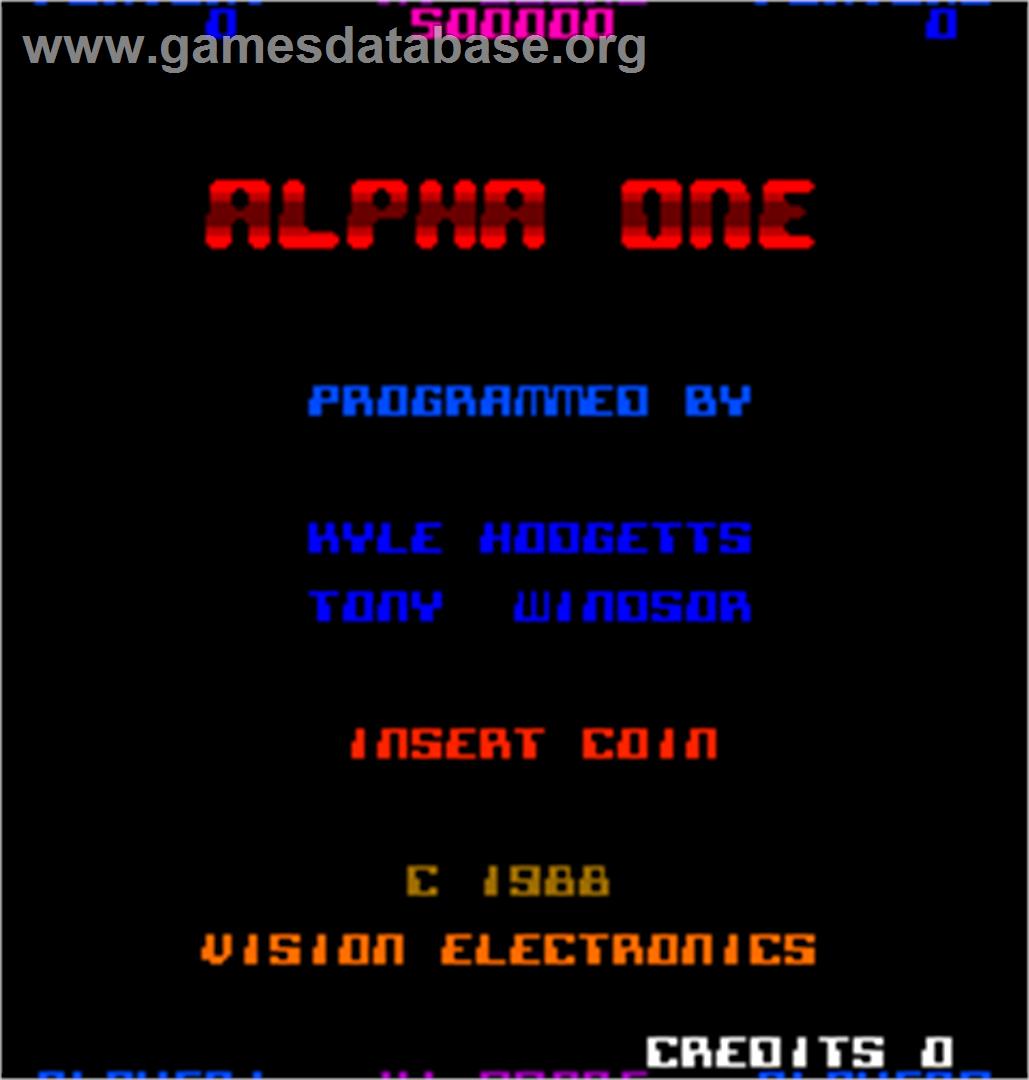 Alpha One - Arcade - Artwork - Title Screen