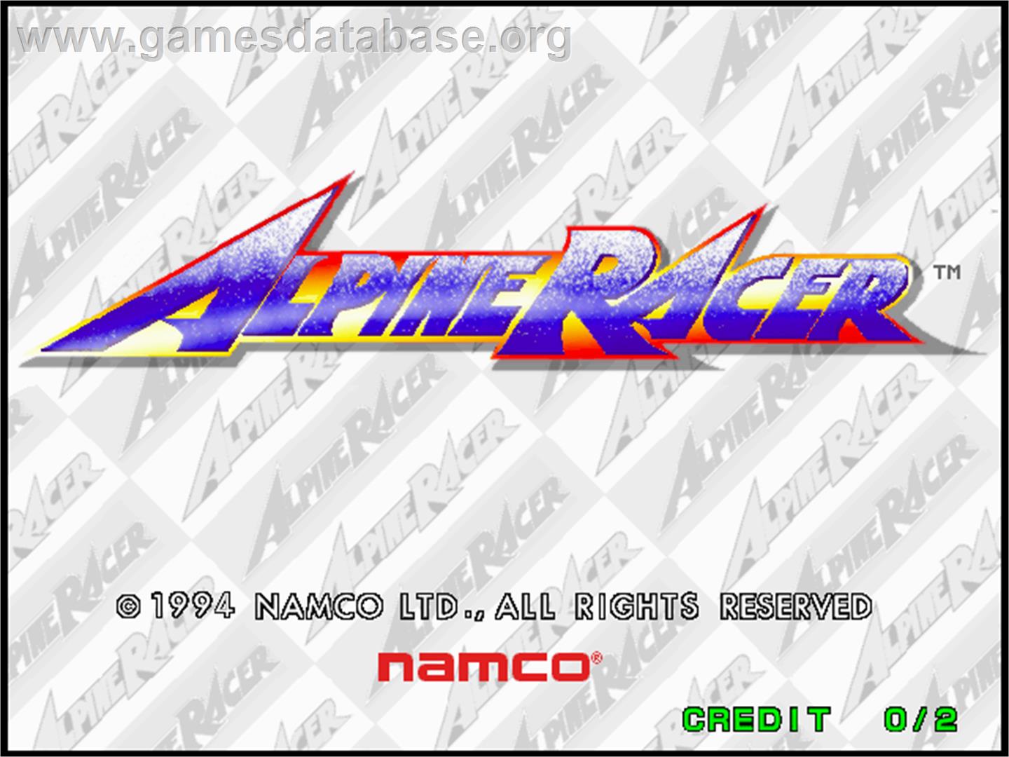 Alpine Racer - Arcade - Artwork - Title Screen